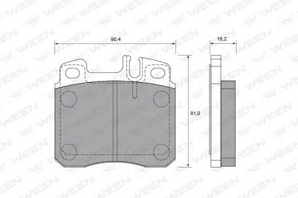 set placute frana,frana disc