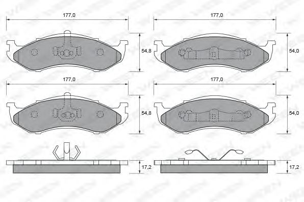 set placute frana,frana disc