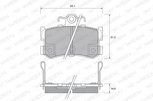 set placute frana,frana disc