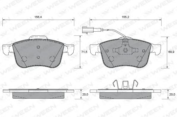 set placute frana,frana disc