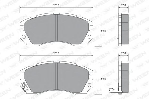 set placute frana,frana disc