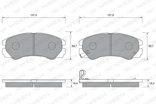 set placute frana,frana disc