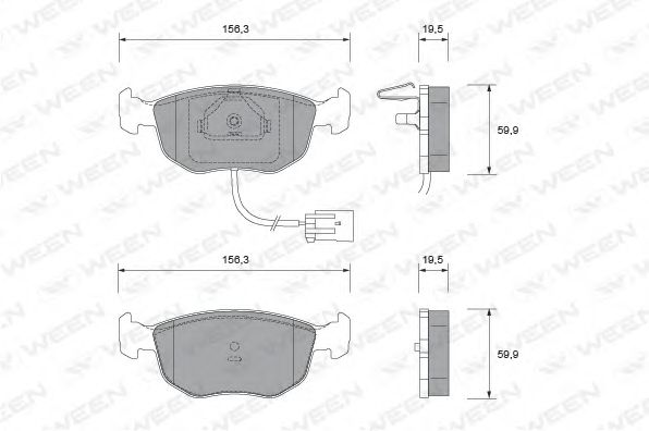 set placute frana,frana disc