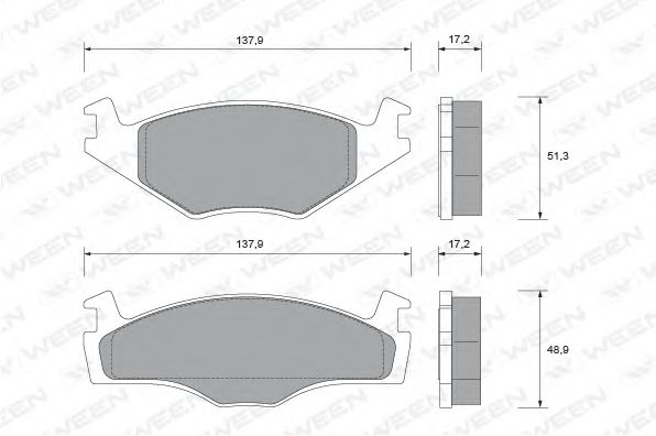 set placute frana,frana disc