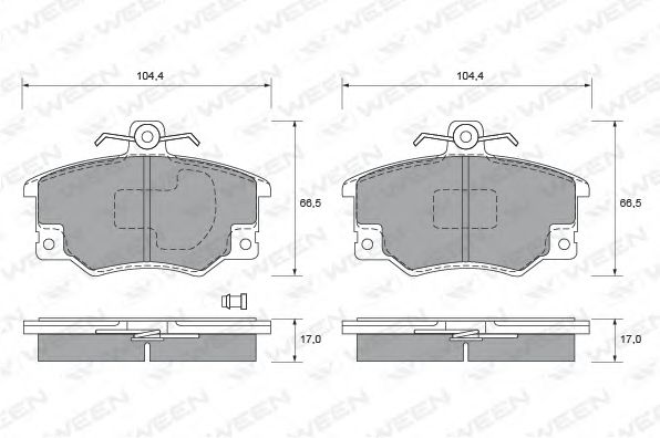 set placute frana,frana disc