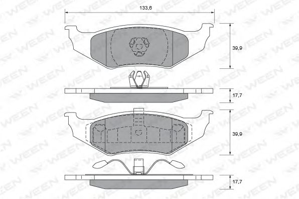 set placute frana,frana disc