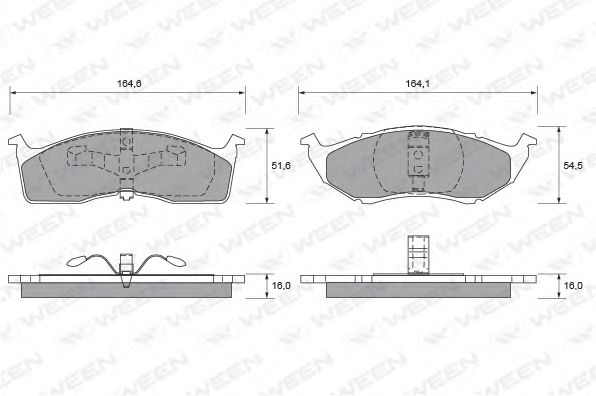 set placute frana,frana disc