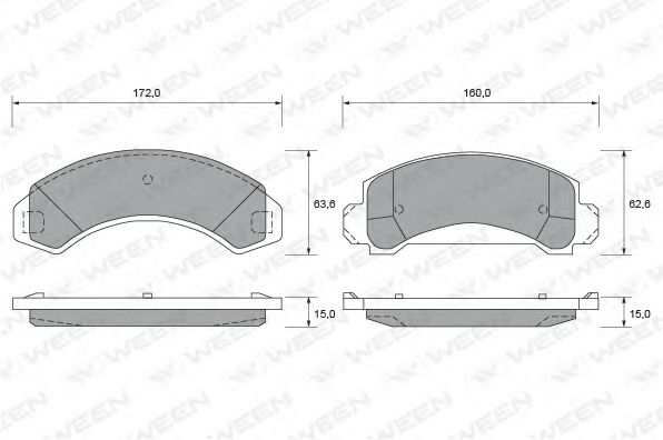 set placute frana,frana disc