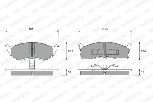 set placute frana,frana disc