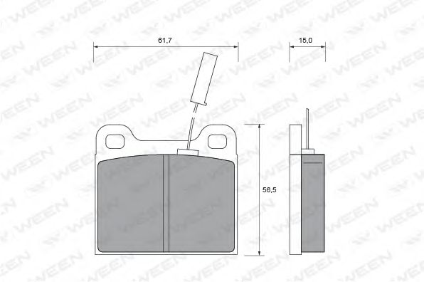 set placute frana,frana disc