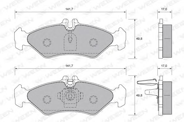 set placute frana,frana disc