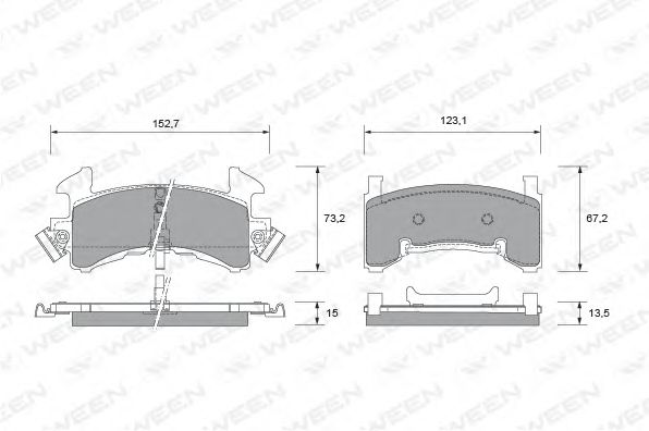 set placute frana,frana disc