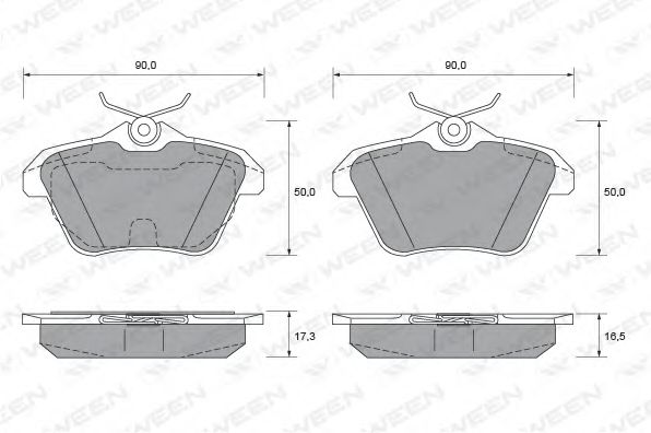 set placute frana,frana disc