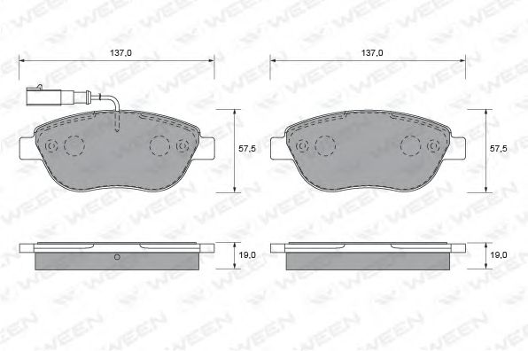 set placute frana,frana disc