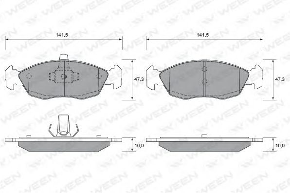 set placute frana,frana disc