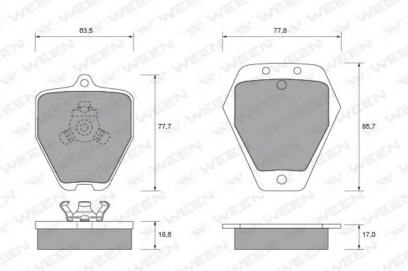 set placute frana,frana disc