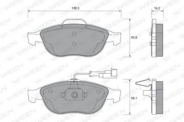 set placute frana,frana disc