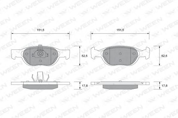 set placute frana,frana disc