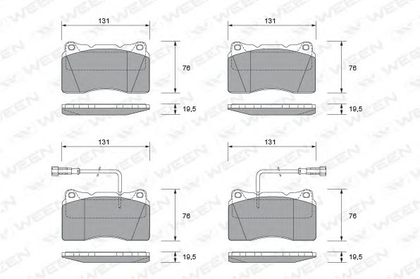 set placute frana,frana disc