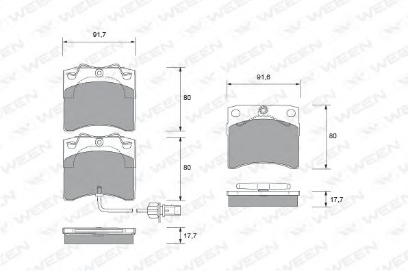 set placute frana,frana disc