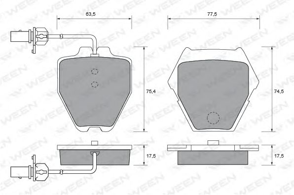 set placute frana,frana disc