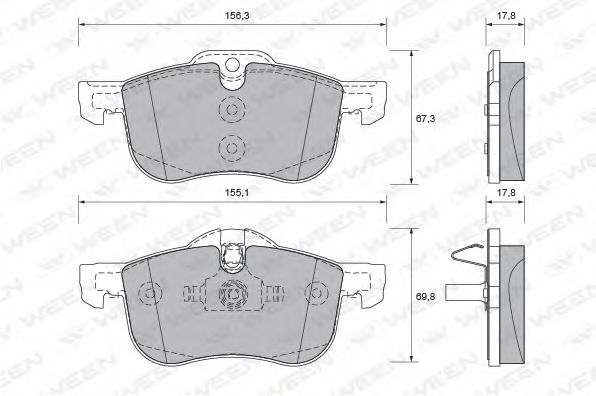 set placute frana,frana disc