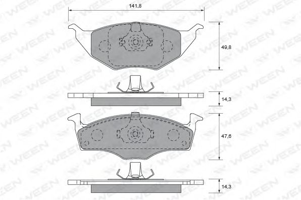 set placute frana,frana disc