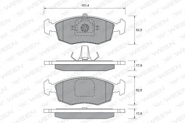 set placute frana,frana disc