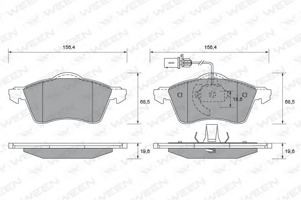 set placute frana,frana disc