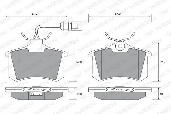 set placute frana,frana disc