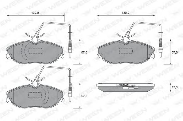 set placute frana,frana disc