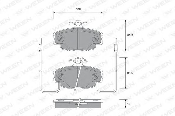 set placute frana,frana disc