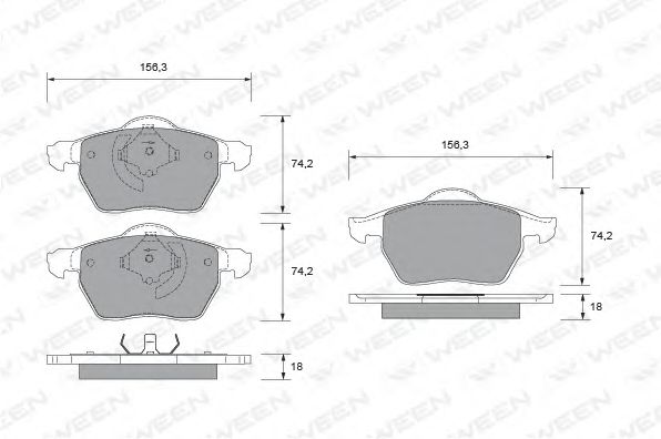 set placute frana,frana disc