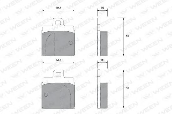 set placute frana,frana disc