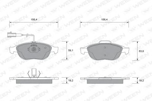 set placute frana,frana disc