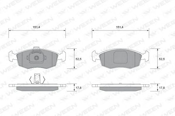 set placute frana,frana disc