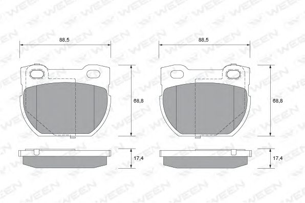 set placute frana,frana disc