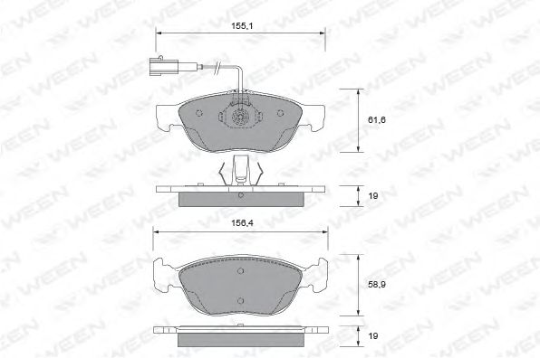 set placute frana,frana disc