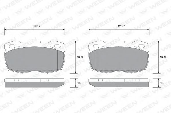 set placute frana,frana disc