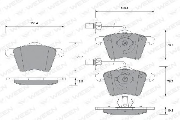 set placute frana,frana disc