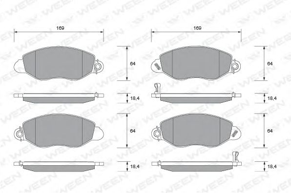 set placute frana,frana disc