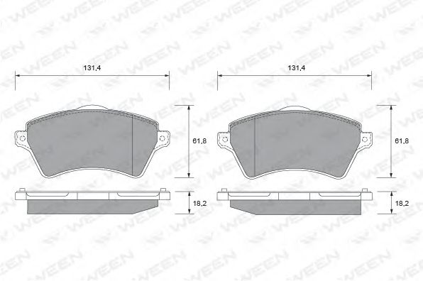 set placute frana,frana disc