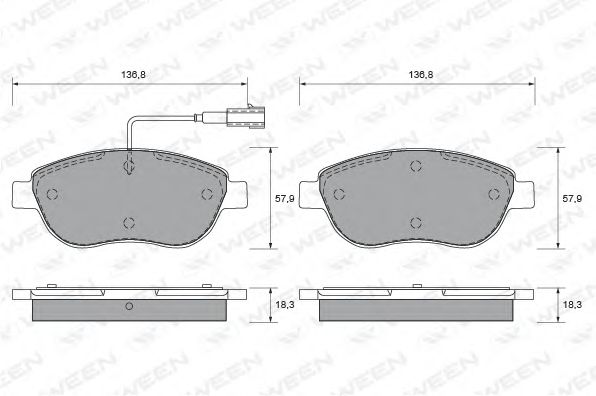 set placute frana,frana disc