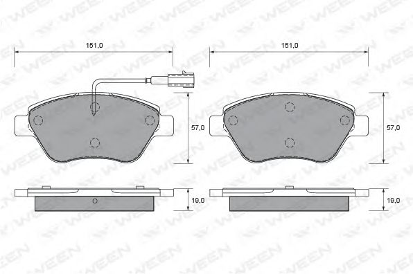 set placute frana,frana disc