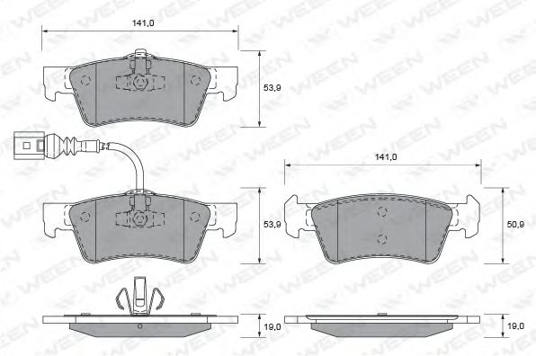 set placute frana,frana disc