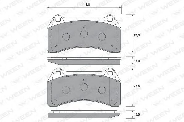 set placute frana,frana disc