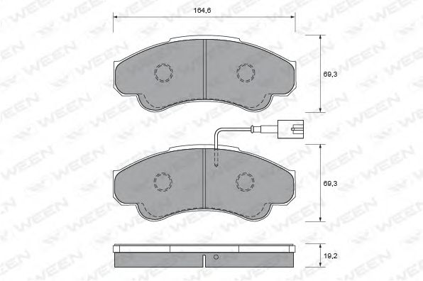 set placute frana,frana disc