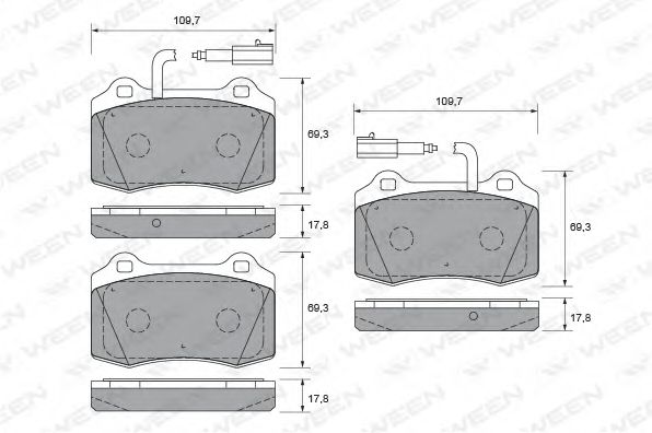 set placute frana,frana disc