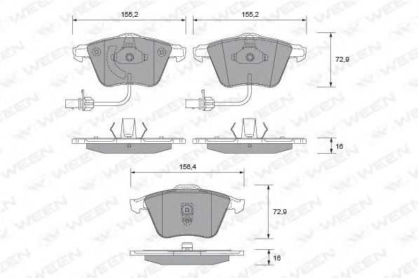 set placute frana,frana disc