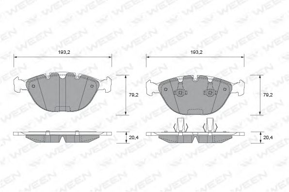 set placute frana,frana disc